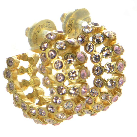 Oscar de la Renta Medium Disco Hoop Earrings - Picture 1 of 4